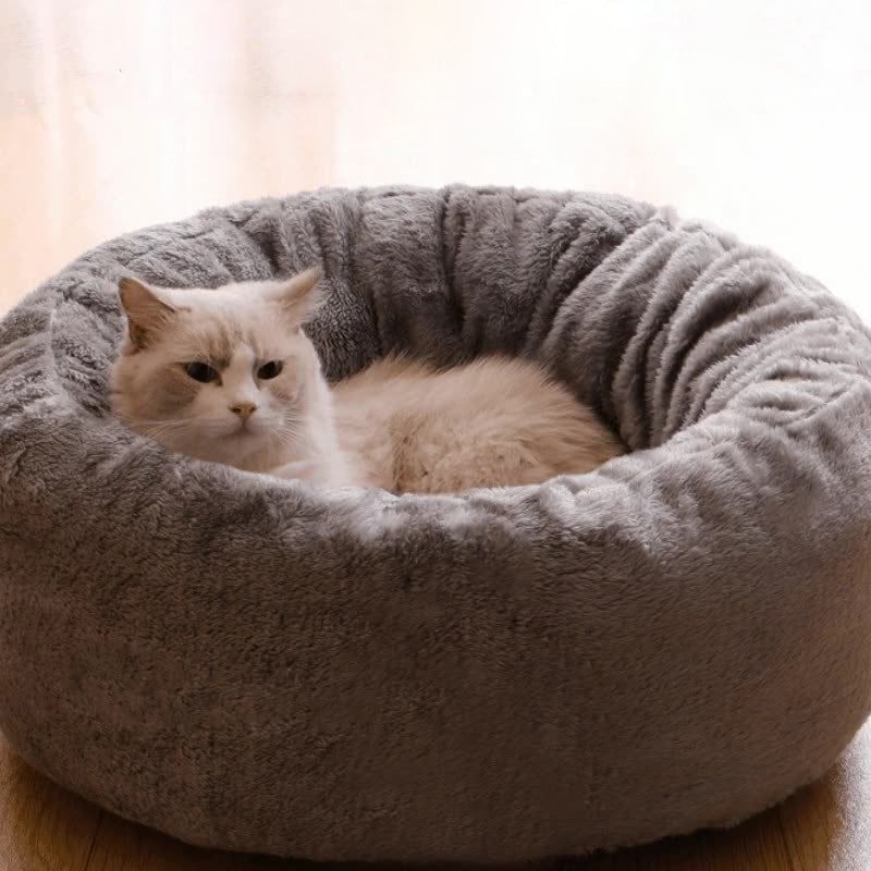 Pet Plush Donut Round Warm Bed: The Ultimate Comfort for Your Furry Friends