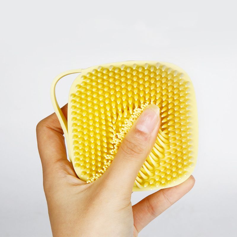 Transform Bath Time with Our Soft Silicone Pet Bath Brush Shampoo Dispenser